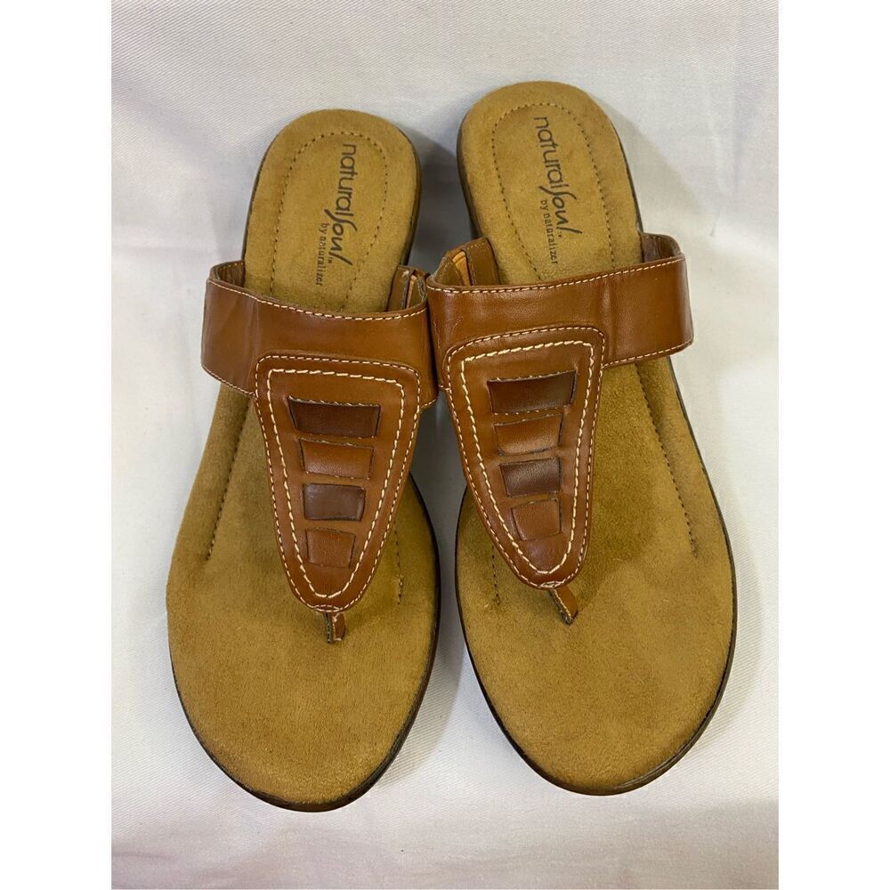 Natural Soul by Naturalizer Wedge Flip Flop Sandal Size 7.5